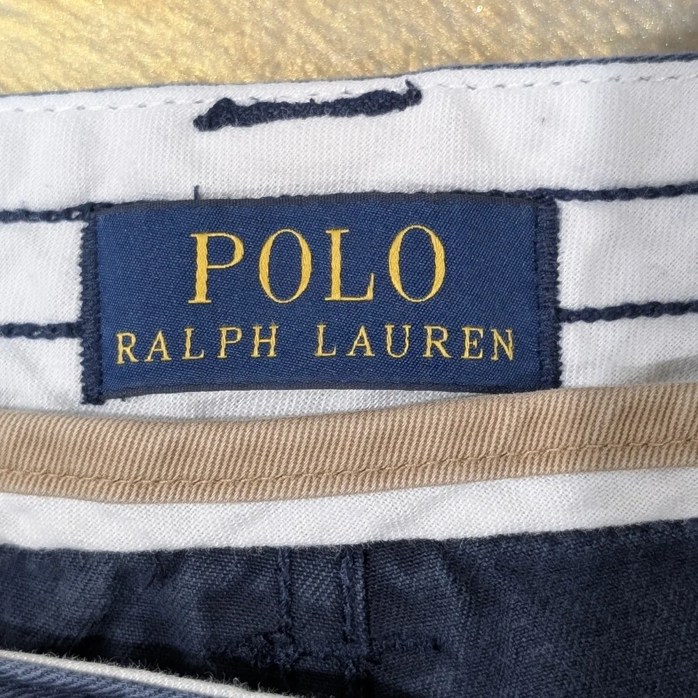 Y2K Polo Ralph Lauren Navy Blue Classic Polo Chino Utility Cargo Shorts Size 46B